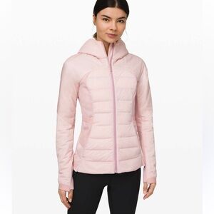 Lululemon Down For It All Pink Mist Down Fill Hooded Jacket